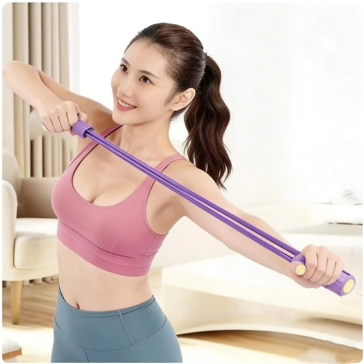 Multifunctional 6 Tube Pedal Yoga Resistance Pull Rope