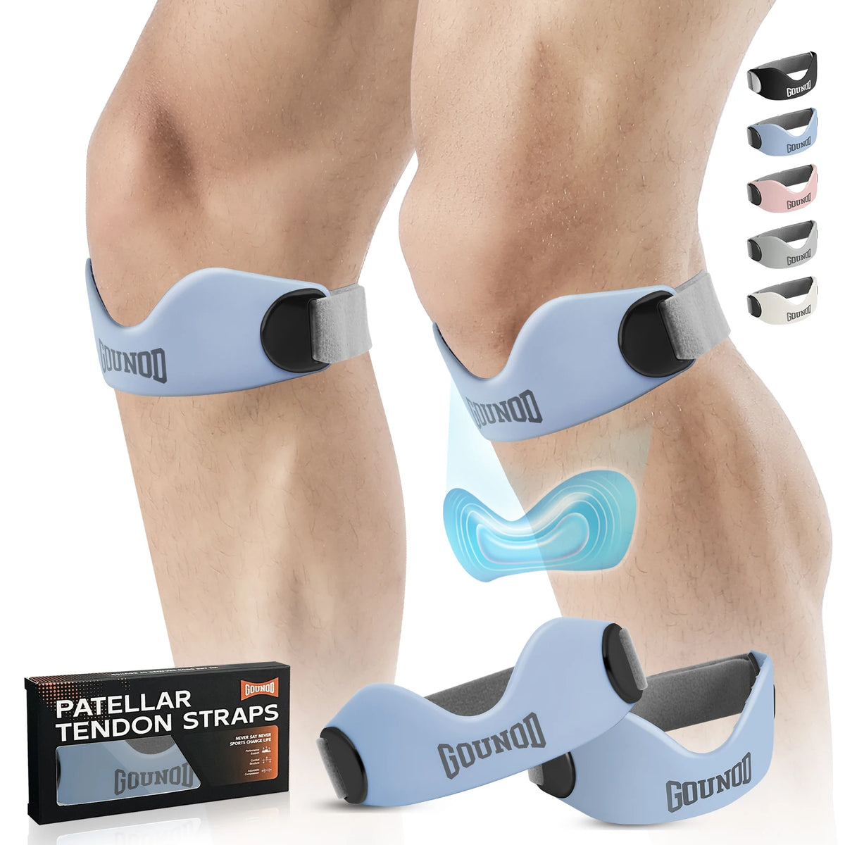 GOUNOD Silicone Knee Support Strap For Patella Pain Relief