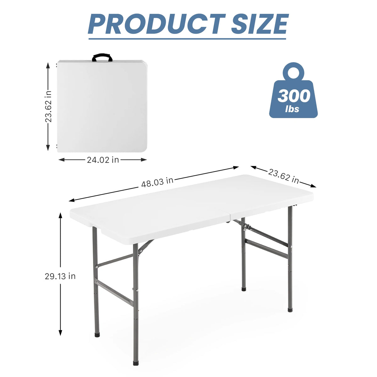 JHK Portable Folding Camping Table With Carrying Handle