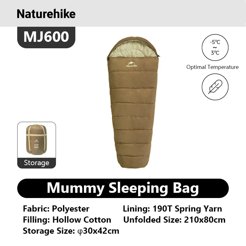 Naturehike Mummy Sleeping Bag For Adult Winter Camping