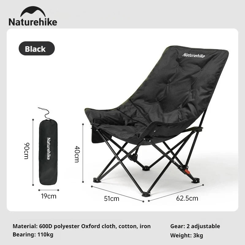 Naturehike High Back Folding Moon Chair Outdoor Camping Lounge Seat