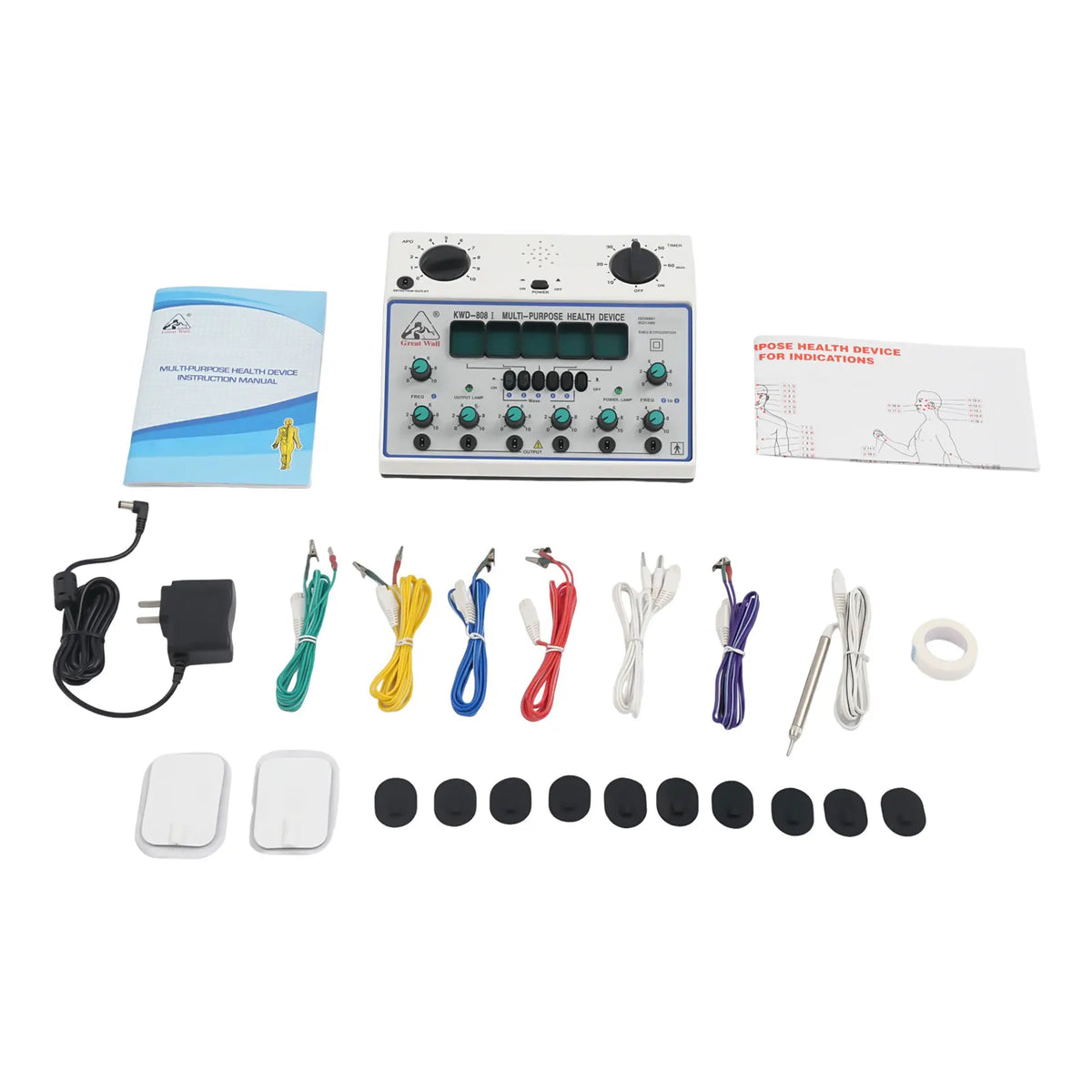 Electric Stimulator Tens Unit Massager Pain Relief Device With Timer