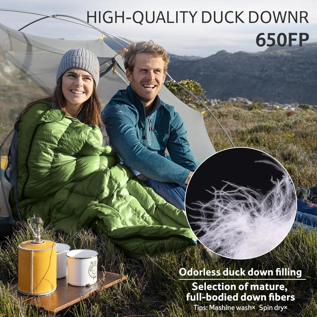 Naturehike Ultralight Duck Down Double Sleeping Bag Camping