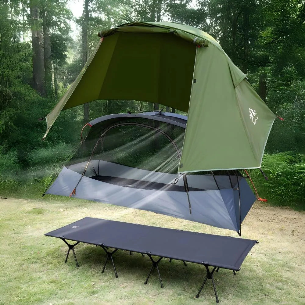 Night Cat Four Mode Elevated Camping Cot And Mesh Tent