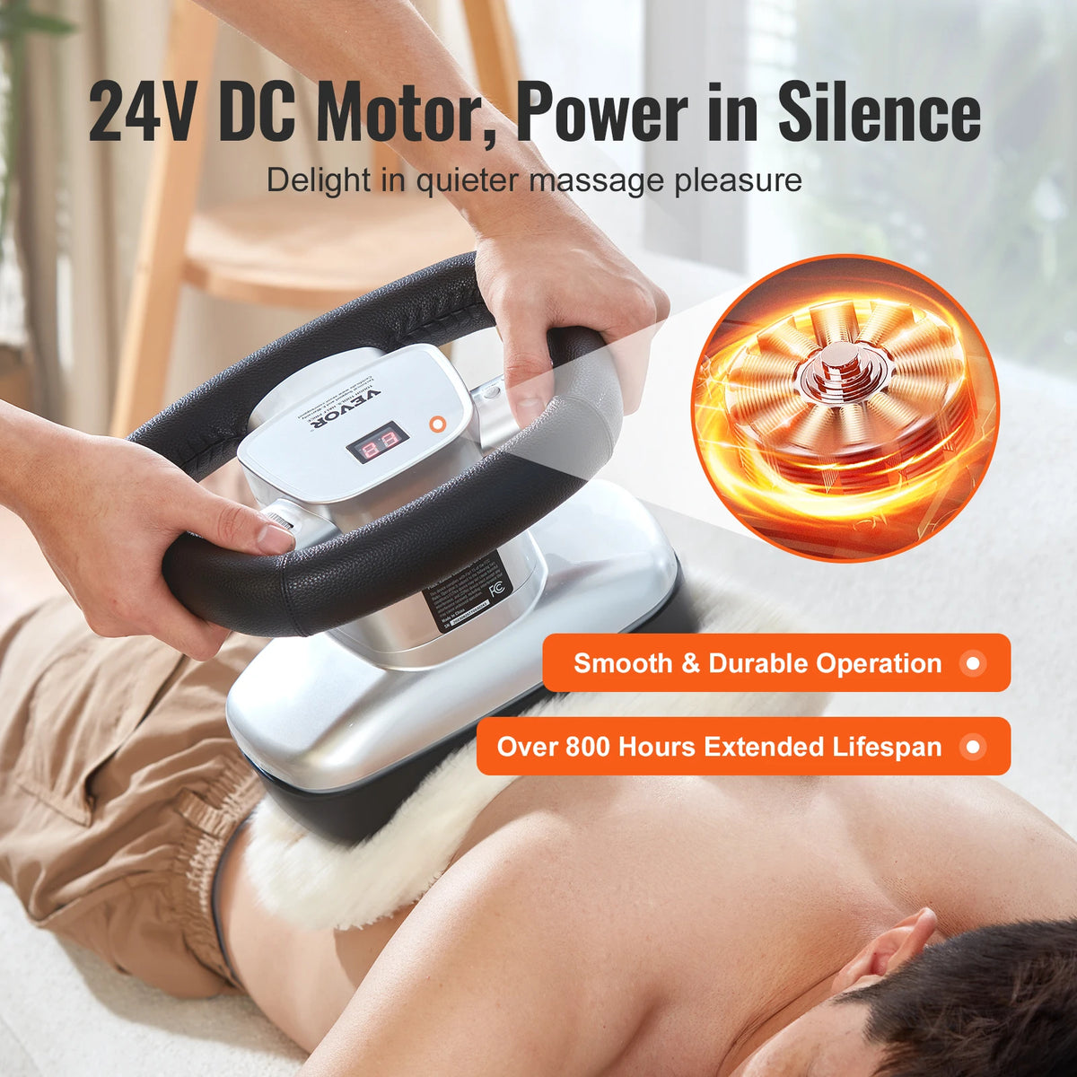 Handheld Variable Speed Chiropractic Massager Heat Therapy For Muscle Relief