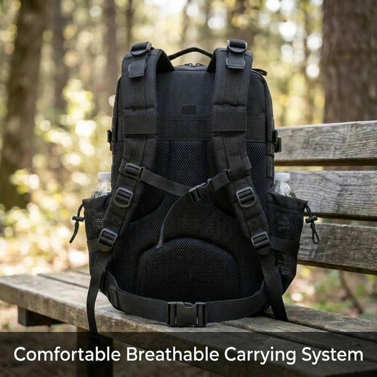 ReFire Gear Tactical Fishing Backpack Dual Water Bottle Holders Outdoor