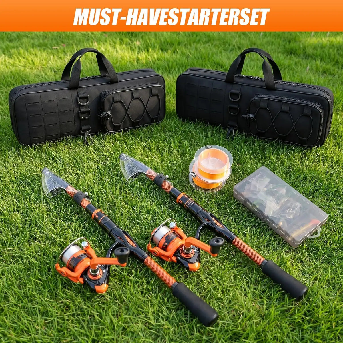Telescopic Fishing Rod And Spinning Reel Combo With Carrier Bag