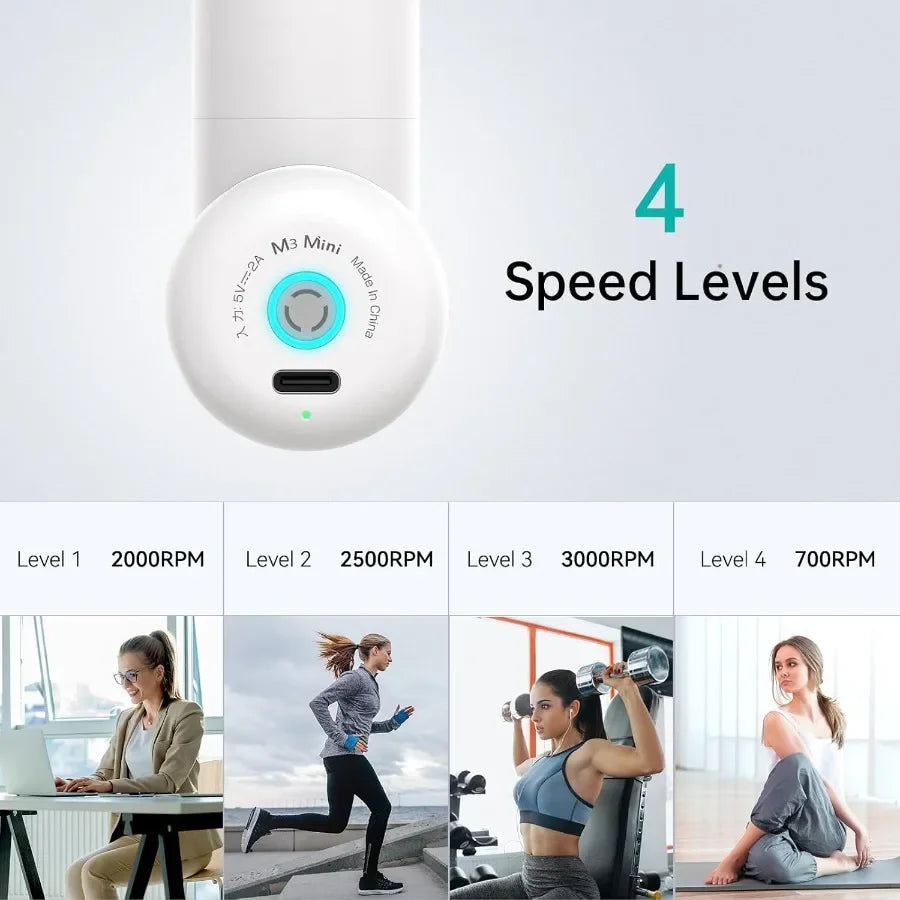 Portable Rechargeable Massage Gun For Back And Facial Pain Relief