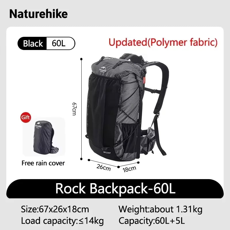 Naturehike Rock Outdoor Camping Hiking Backpack With Rain Cover