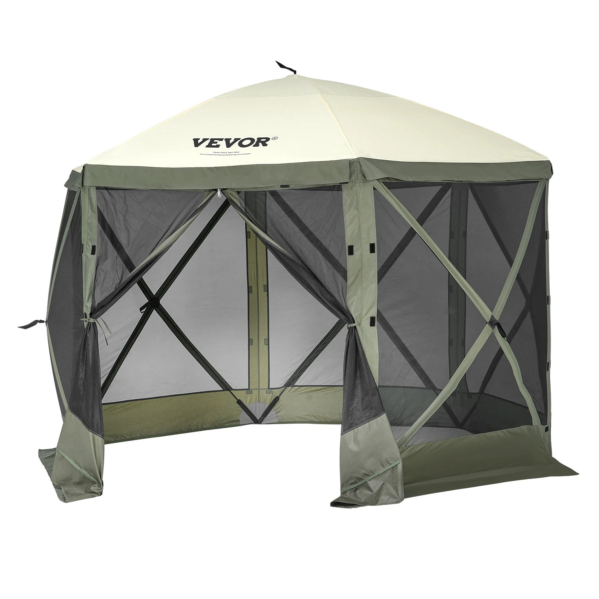 6 Sided Pop Up Gazebo With Privacy Cloths And Ventilation