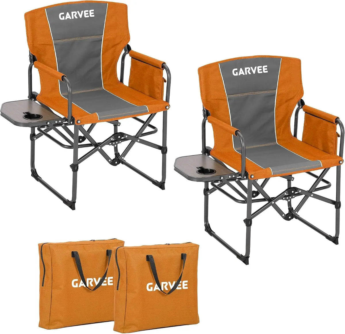 Tacleekii Portable Folding Director Chair With Side Table