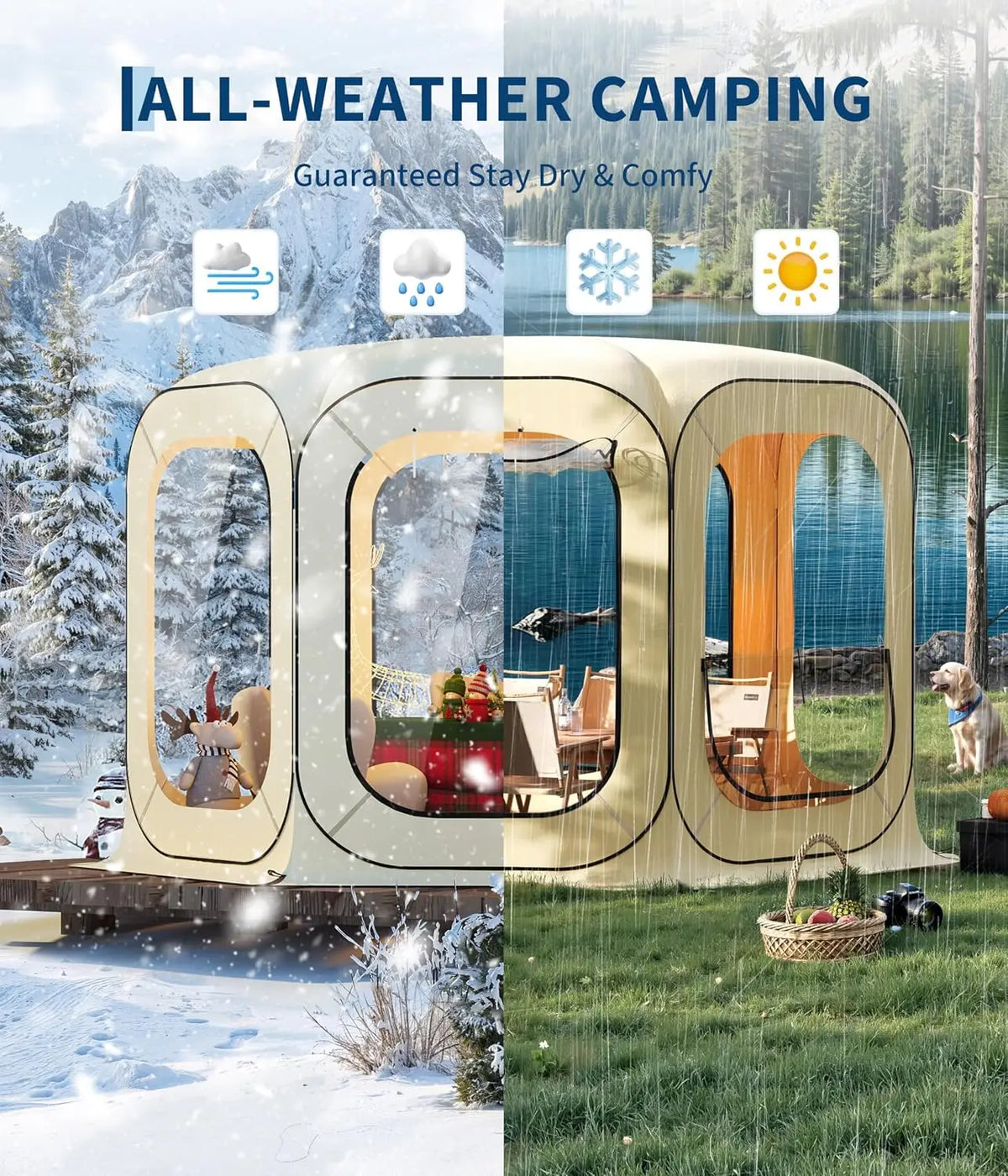 Tacleekii Pop Up Screen Tent Portable Outdoor Shelter