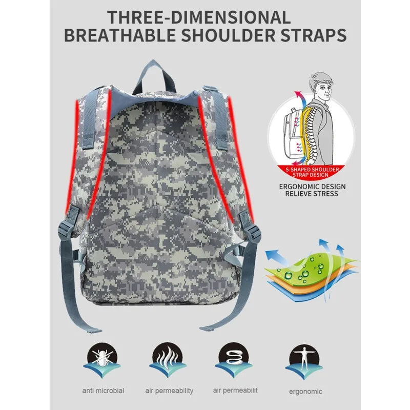 Durable Polyester Tactical Backpack For Outdoor Hiking And Travel