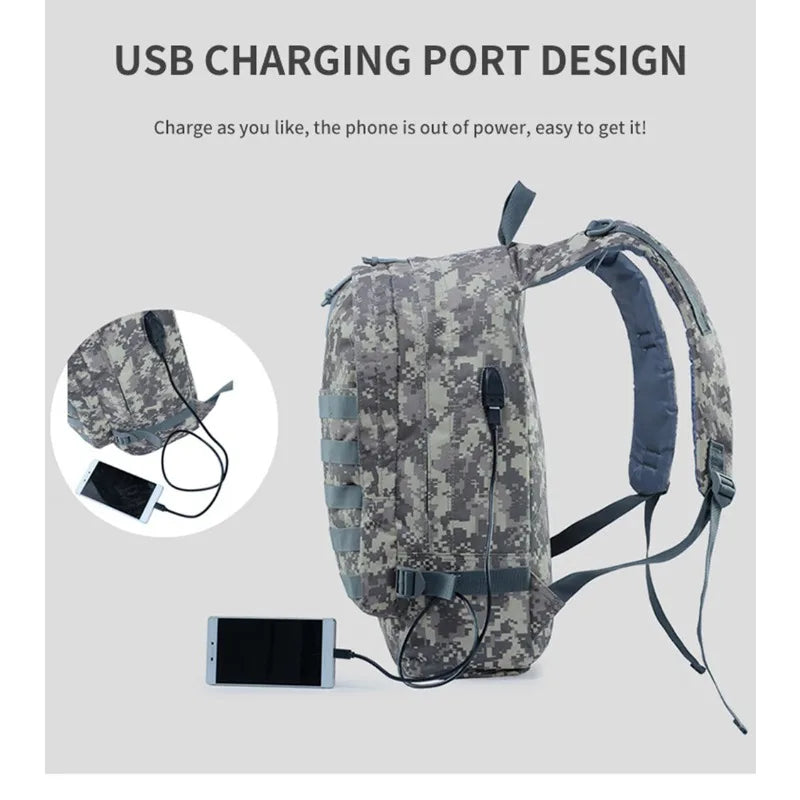 Durable Polyester Tactical Backpack For Outdoor Hiking And Travel