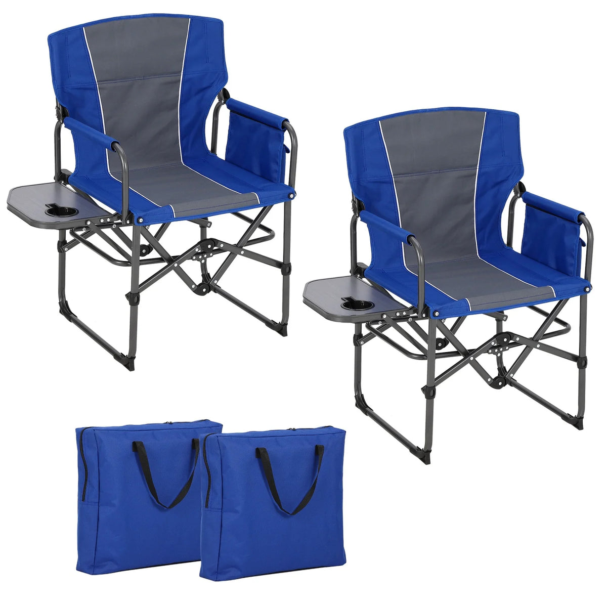 HiMISS Heavy Duty Folding Director Chair With Cup Holder