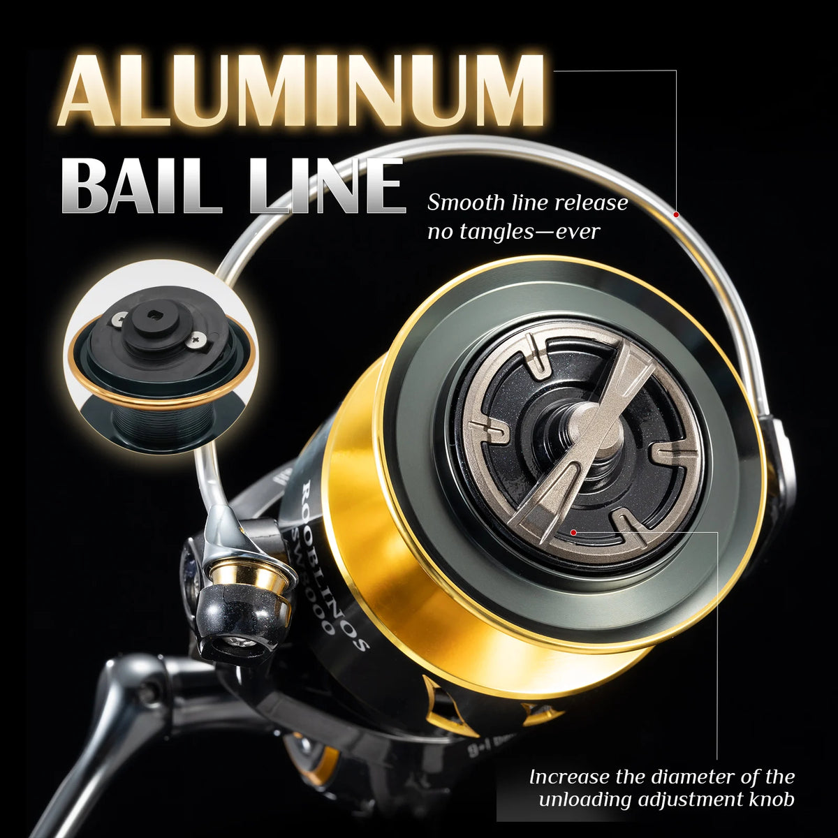 Rooblinos Ultralight Spinning Fishing Reel For Saltwater Surf