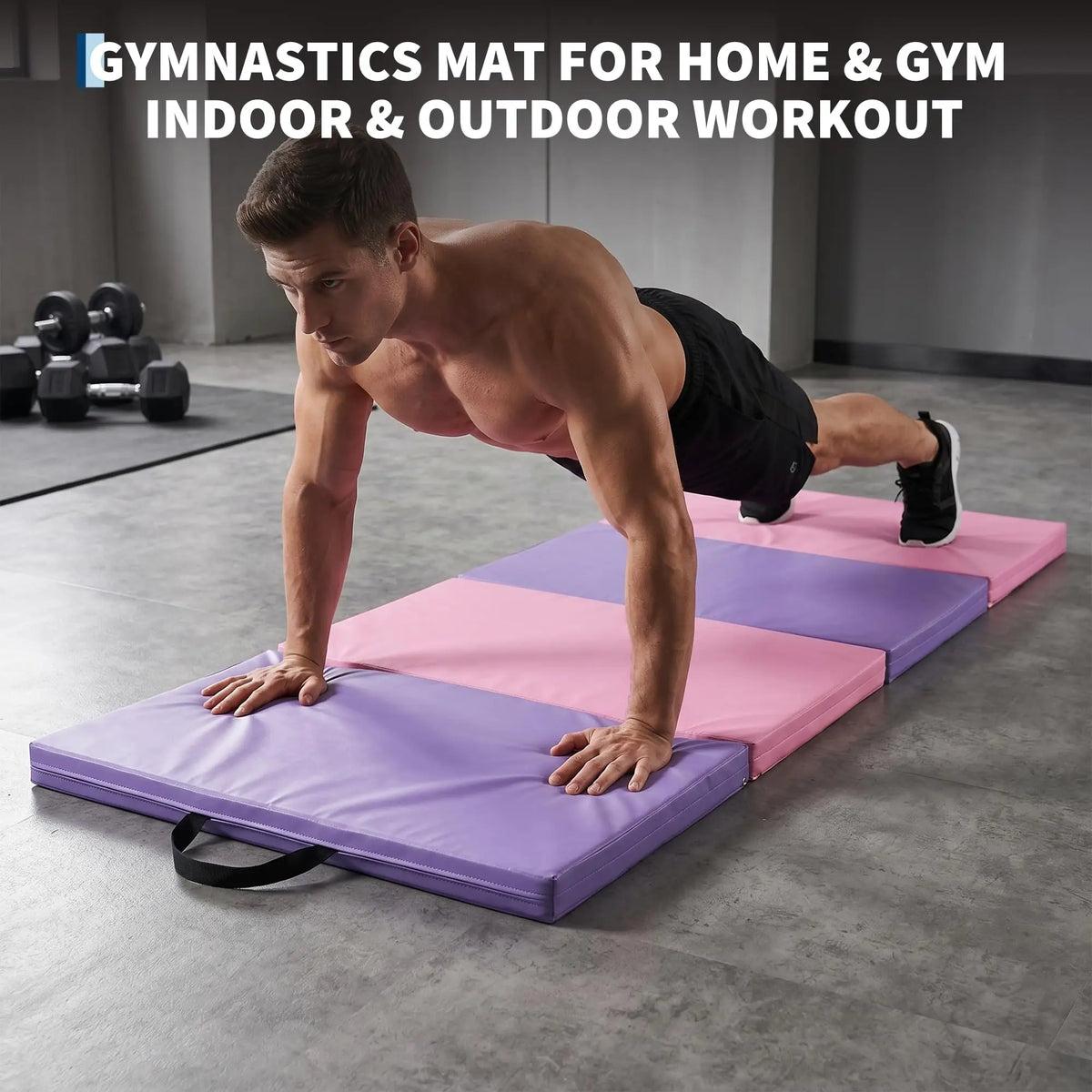 HiMISS Folding Gymnastics Exercise Mat For Home Gym Training
