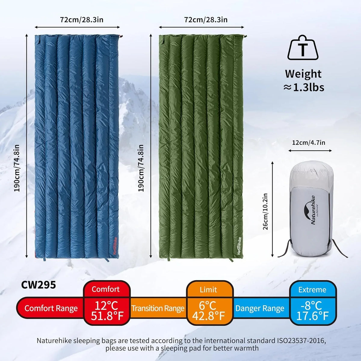 Naturehike Ultralight Duck Down Double Sleeping Bag Camping
