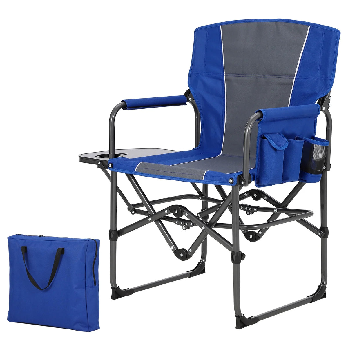 HiMISS Heavy Duty Folding Director Chair With Cup Holder