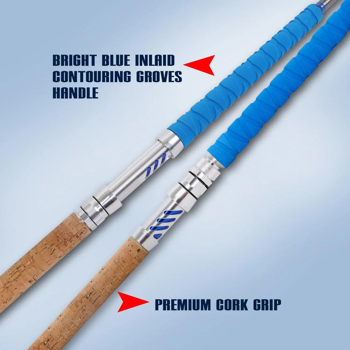 Heavy Duty Saltwater Deep Sea Trolling Rod With Roller Guides