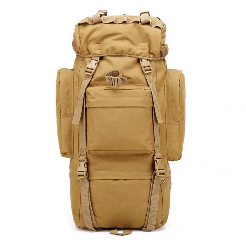 Spacious Polyester Hiking Backpack With Adjustable Straps For Camping