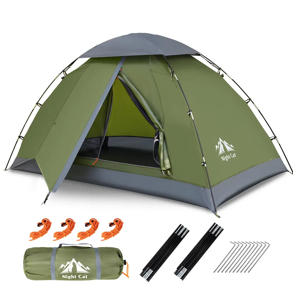 Night Cat Upgraded Backpacking Tent Easy Clip Setup Compact Rainproof