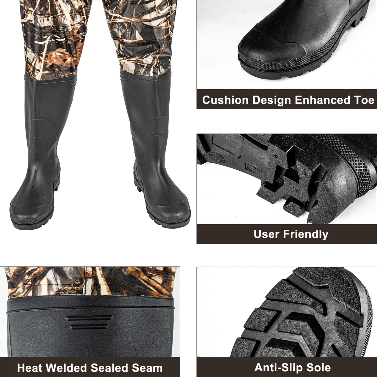 Night Cat Breathable Waterproof Hunting Fishing Chest Waders