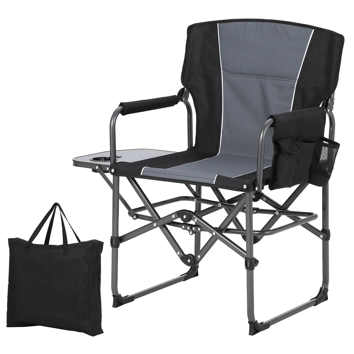 HiMISS Heavy Duty Folding Director Chair With Cup Holder