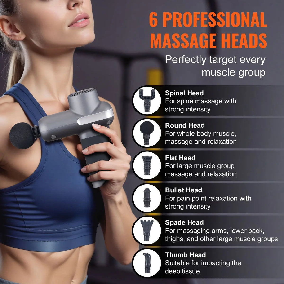 Oeny Mini Percussion Muscle Massage Gun With Waterproof Brushless Design