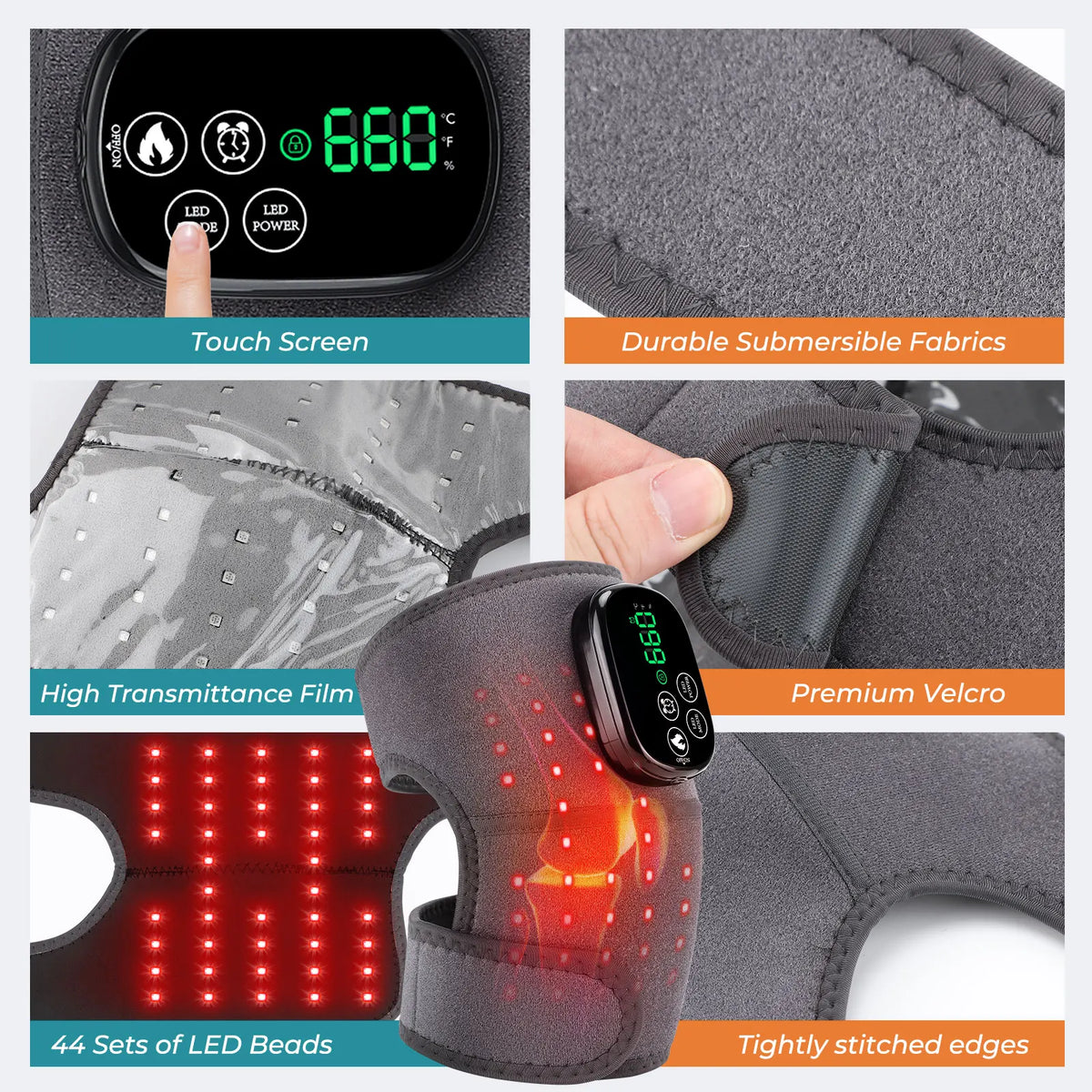 Hailicare Heated Knee Wrap With Red Light Joint Pain Relief