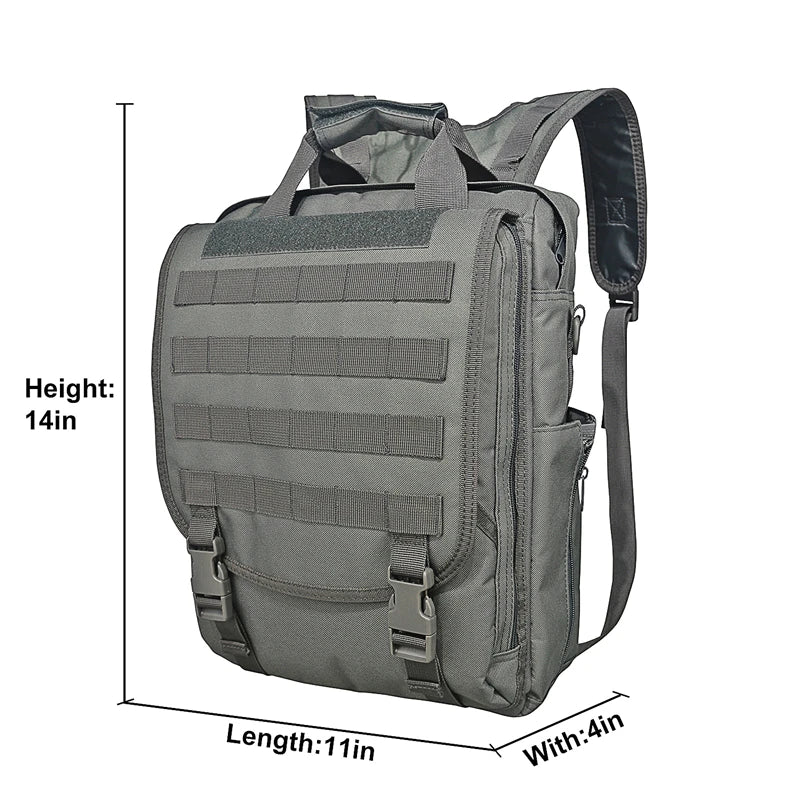 LQARMY Molle Tactical Laptop Messenger Bag Waterproof Nylon Shoulder Pack