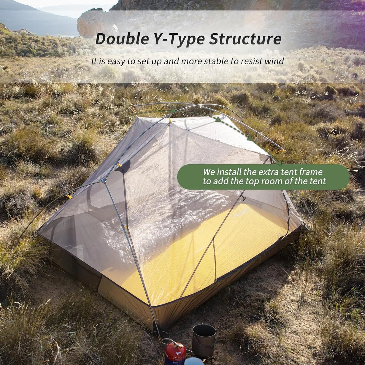 Naturehike Mongar Ultralight Waterproof Nylon Backpacking Camping Tent