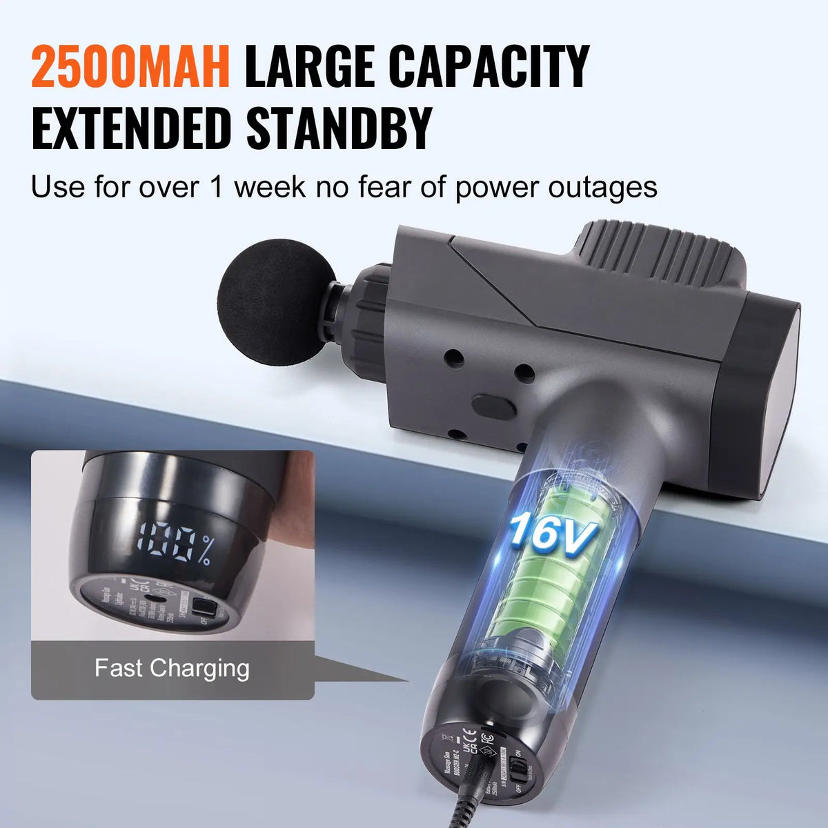 Percussion Massage Gun With Adjustable Speeds For Deep Muscle Relief