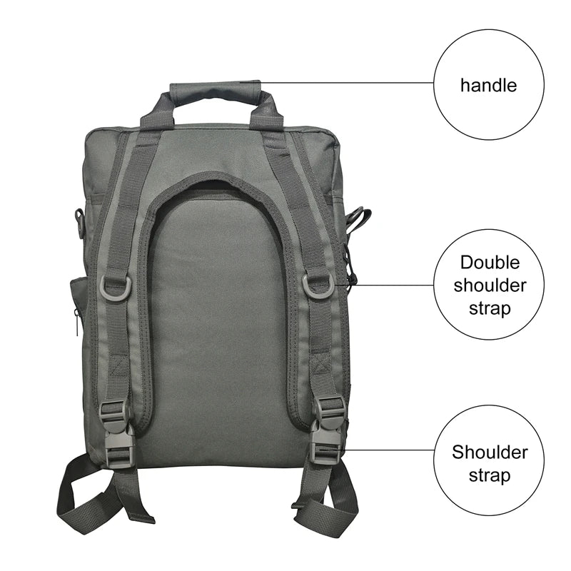 LQARMY Molle Tactical Laptop Messenger Bag Waterproof Nylon Shoulder Pack