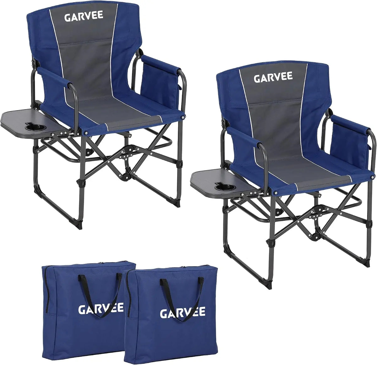 Tacleekii Portable Folding Director Chair With Side Table