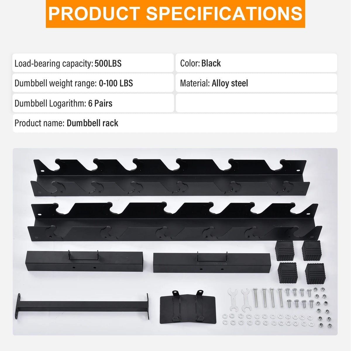 Compact Freestanding Dumbbell Rack For Home Gym Weight Storage