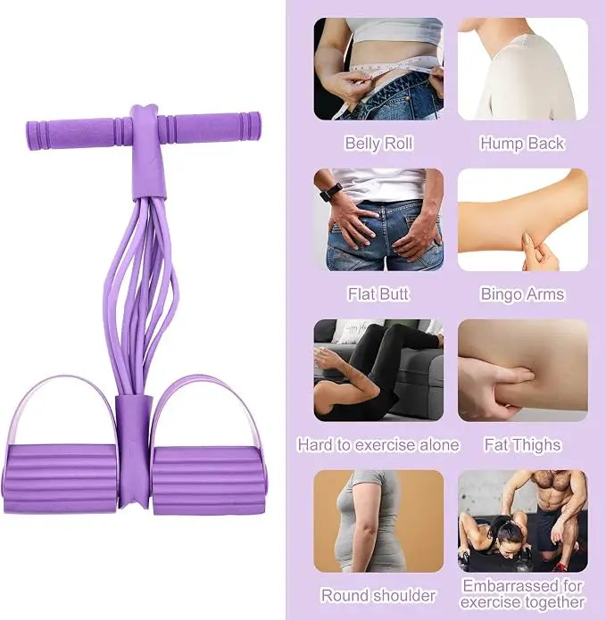 Multifunctional 6 Tube Pedal Yoga Resistance Pull Rope