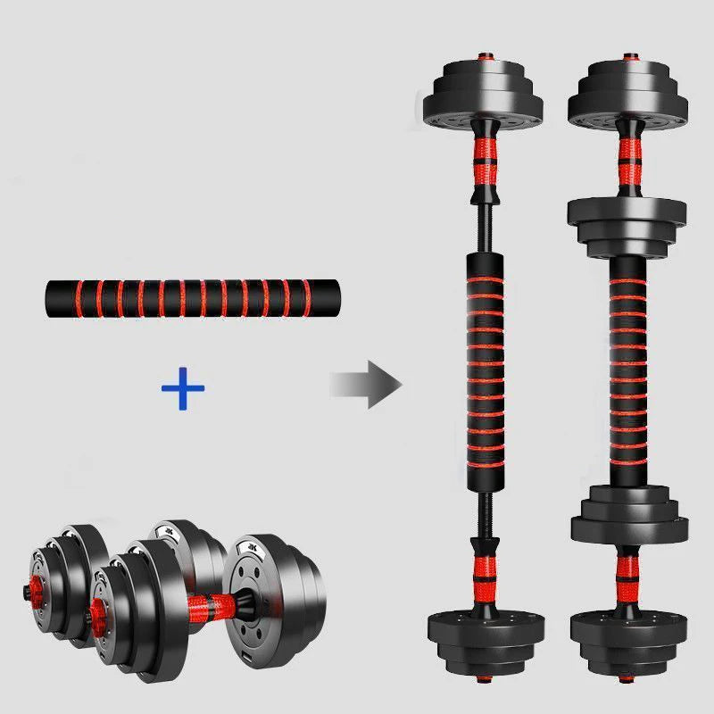 Adjustable Dumbbell And Barbell Set With Anti Grip For Fitness Workout