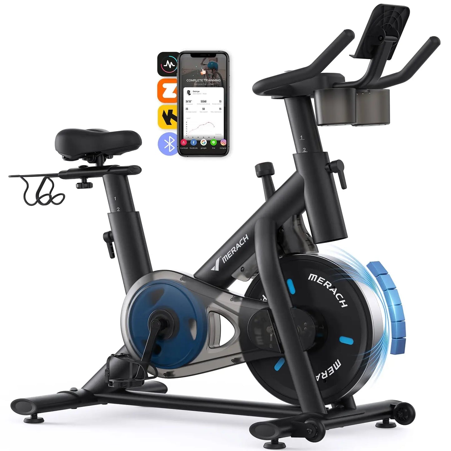 Merach Magnetic Stationary Indoor Cycling Exercise Bike