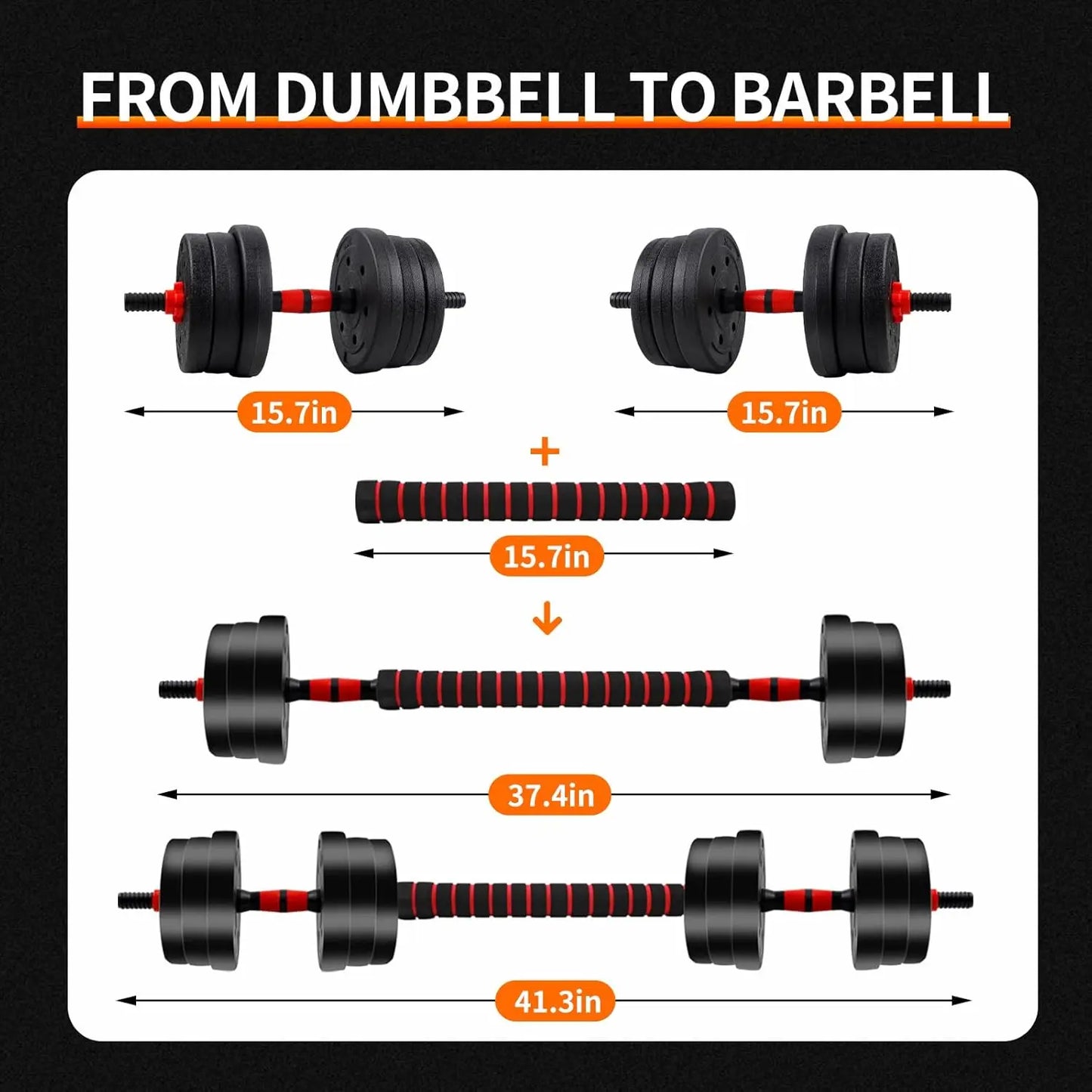 Adjustable Dumbbell And Barbell Set With Anti Grip For Fitness Workout