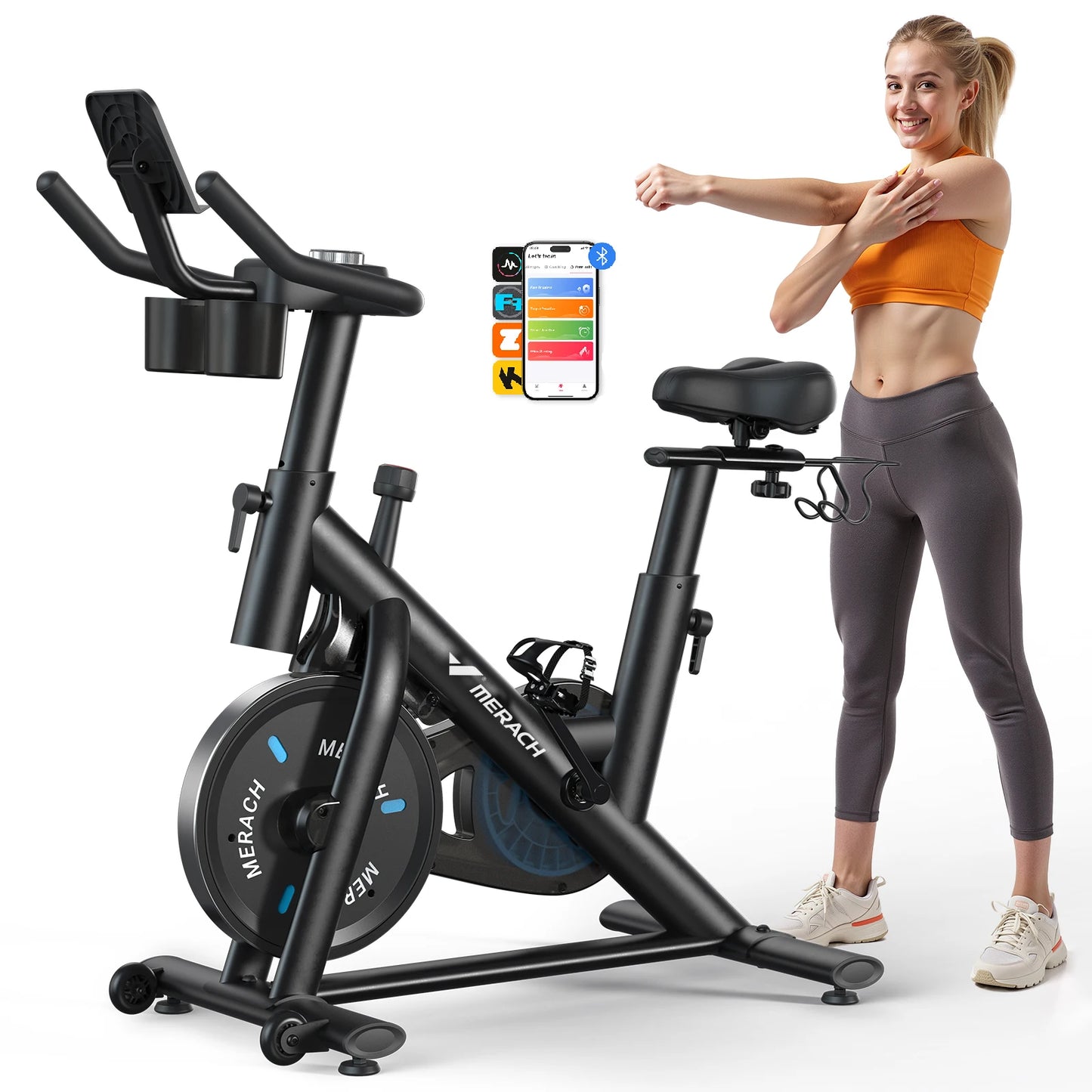 Merach Magnetic Stationary Indoor Cycling Exercise Bike