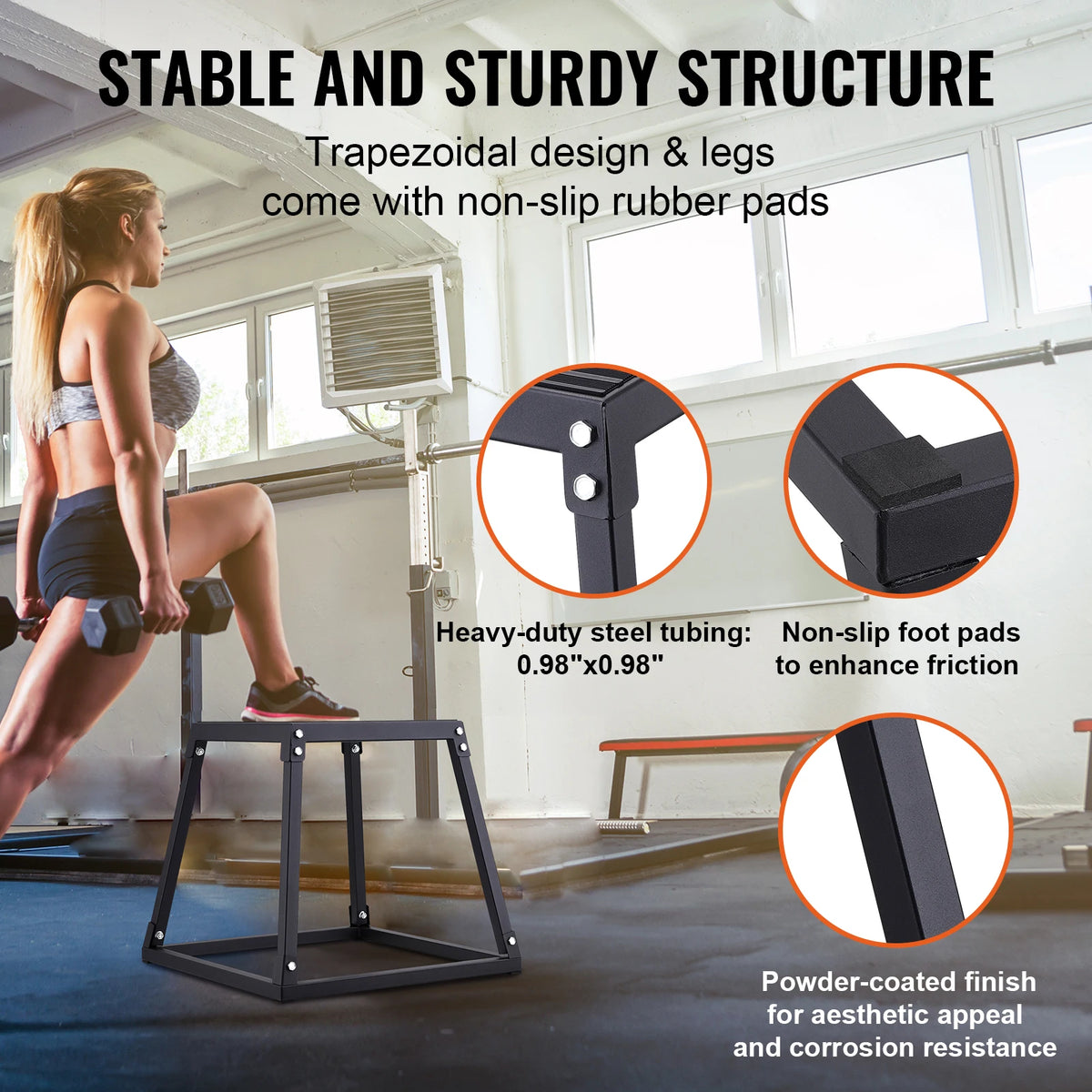 SucceBuy Plyometric Jump Box Non Slip Fitness Agility Training Platform