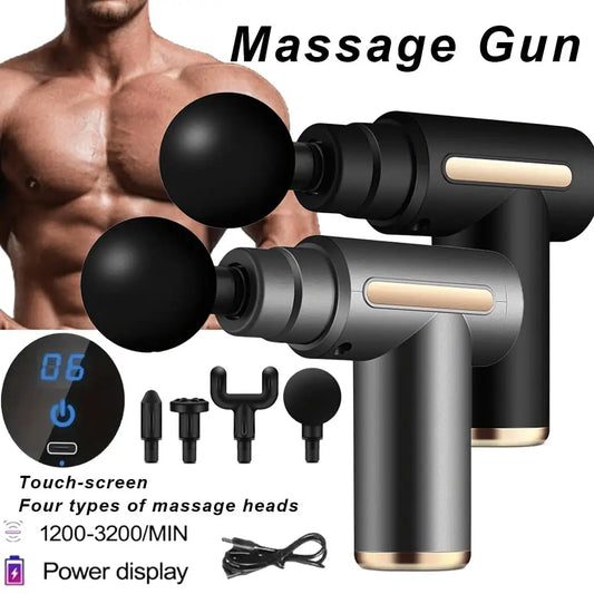 Compact Rechargeable Massage Gun With Type C Charging For Relief