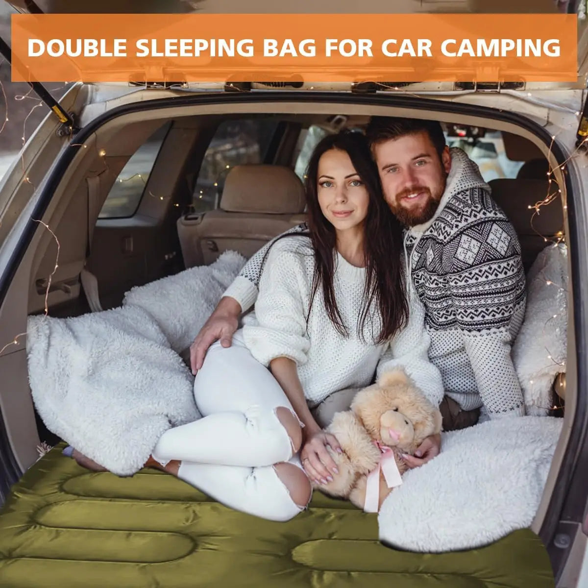 Double Camping Sleeping Bag Ultralight Waterproof 4 Season Warm Backpacking
