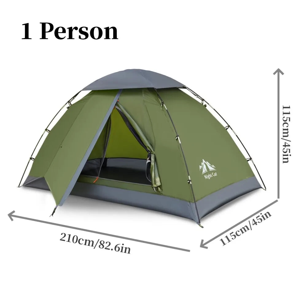 Night Cat Upgraded Backpacking Tent Easy Clip Setup Compact Rainproof