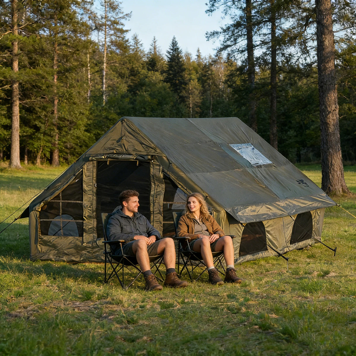 Pakicetus Inflatable Glamping Tent Family Weatherproof Shelter