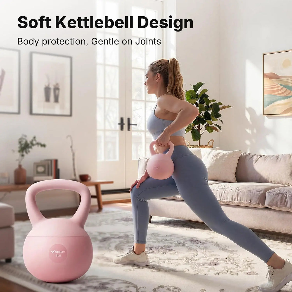 Soft Sand Kettlebell Anti Slip Handle Home Strength Training