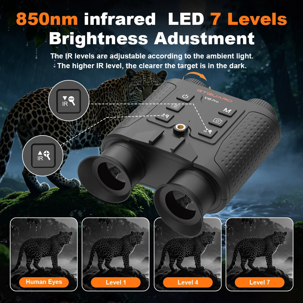 GTMEDIA 4K Night Vision Binoculars With 8X Digital Zoom