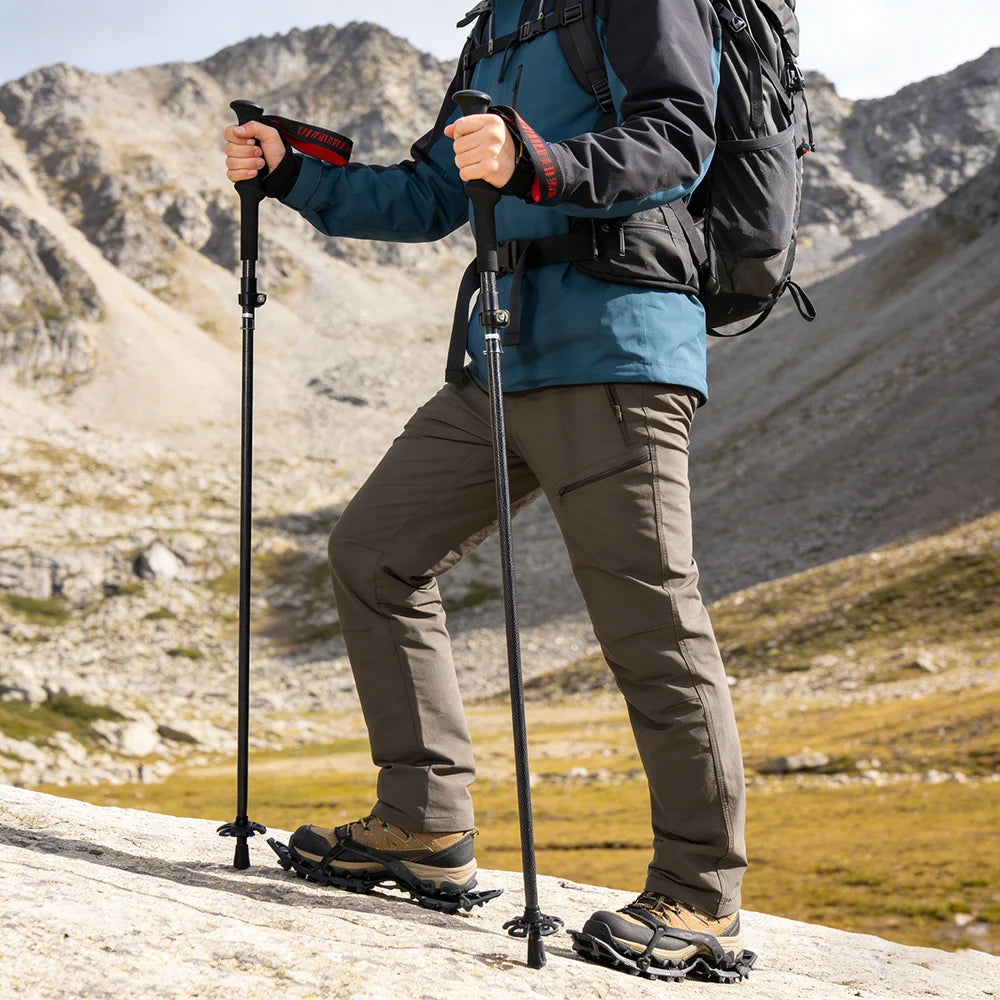 Okhealing Ultralight Carbon Fiber Trekking Poles With Damping