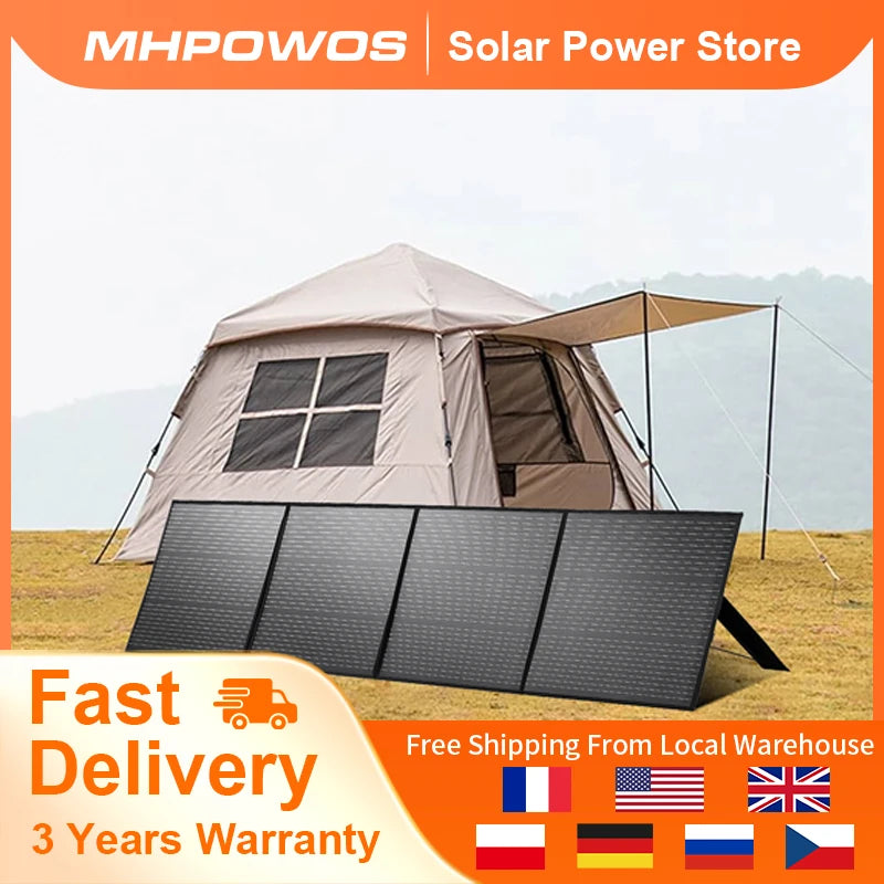 MHPOWOS 220W Portable Folding Solar Panel For RV And Camping